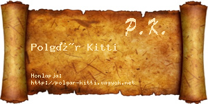 Polgár Kitti névjegykártya